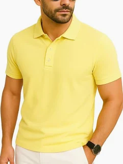 LIGHT YELLOW POLO HALF SLEEVE | COLOR |220 GSM T- SHIRTS