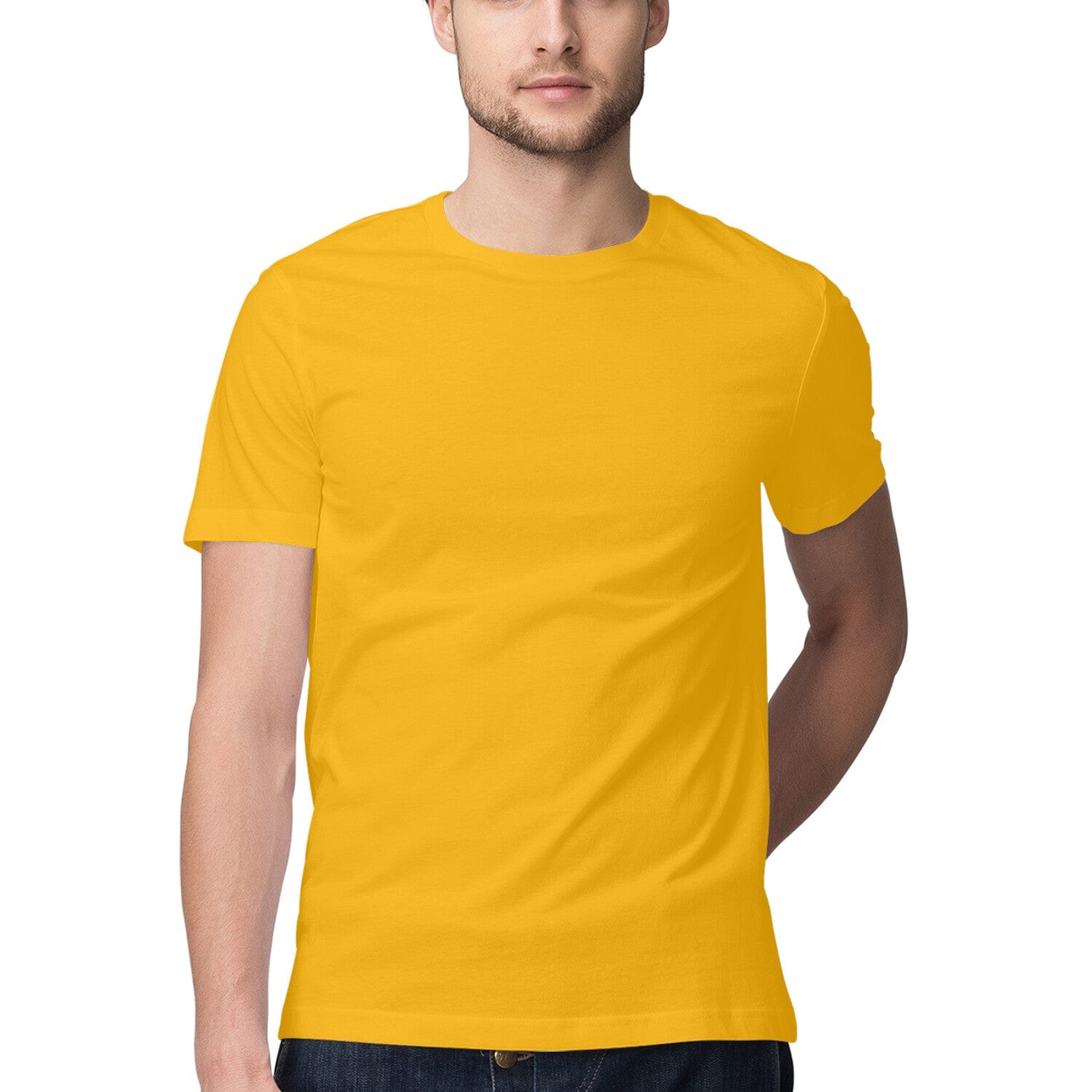 LIGHT YELLOW POLO HALF SLEEVE 180 GSM T SHIRTS