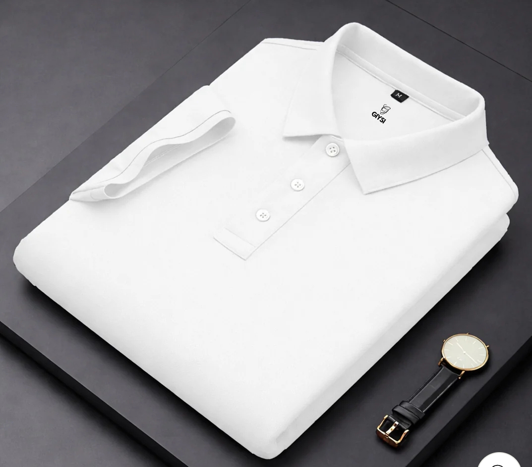 white Cotton Polo T-shirt