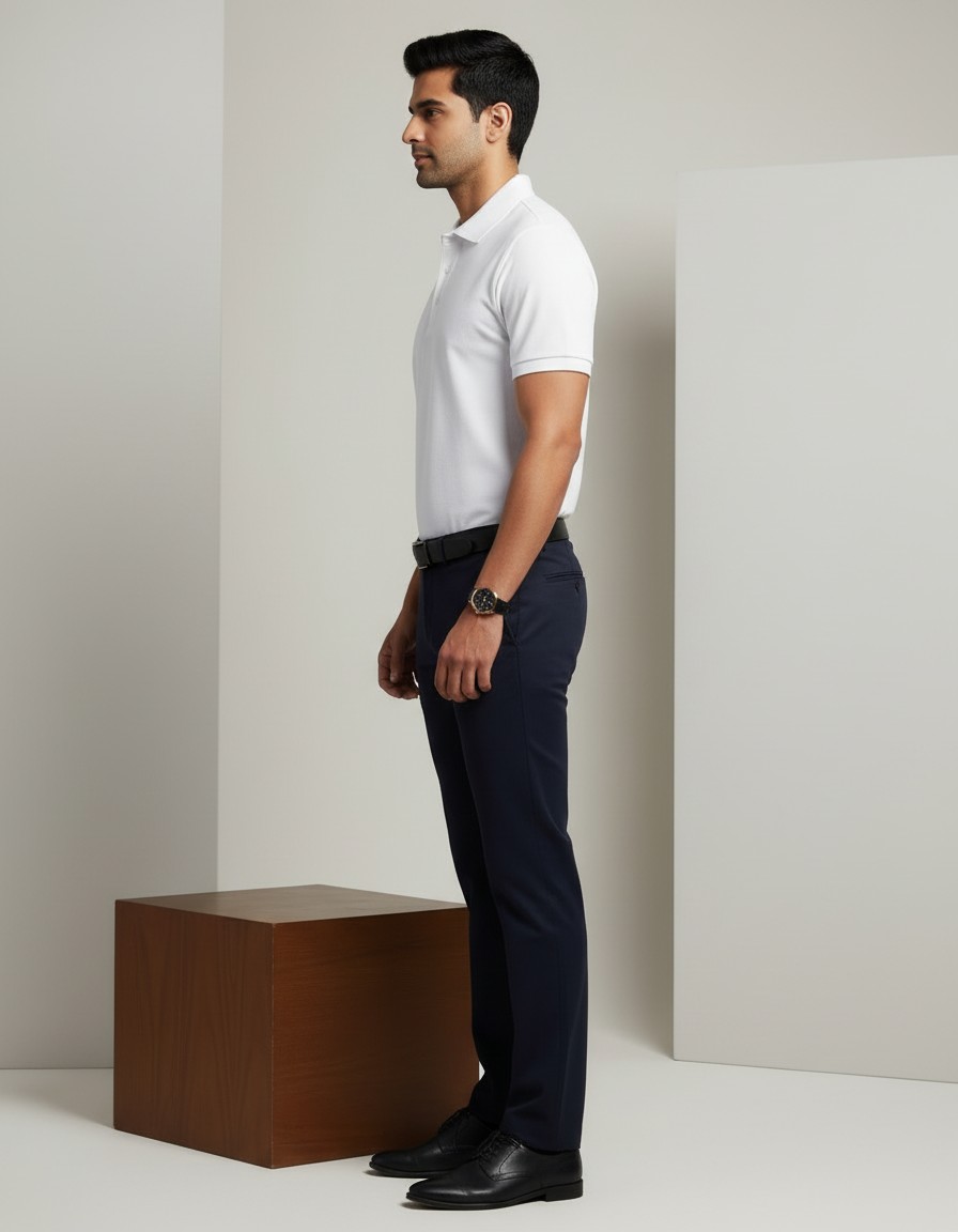 white Cotton Polo T-shirt